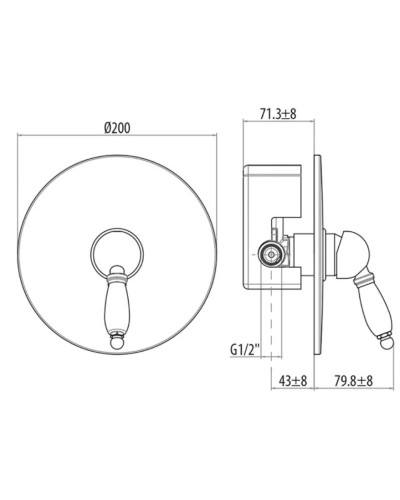 Смеситель для душа Gattoni Orta 2730/27DO.CHoro
