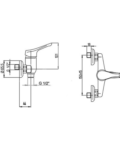 Смеситель для душа Paini Bios 05CR511LMKM Хром