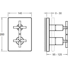 Термостат для душа Jacob Delafon Modulo E98728-CP