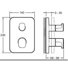 Термостат для душа Jacob Delafon Modulo E98726-CP