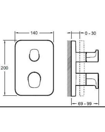 Термостат для душа Jacob Delafon Modulo E98726-CP
