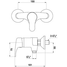 Смеситель для душа Timo Classic 0047Y chrome