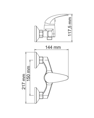 Смеситель для душа WasserKRAFT Isen 2602