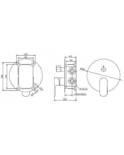 Смеситель для душа BelBagno Ancona ANCONA-VDI-CRM Хром