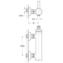 Смеситель для душа Cezares LIBERTY-F-D-01 Хром