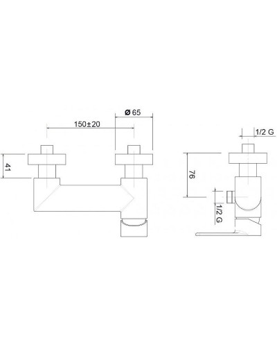 Смеситель для душа Cezares TIRRENO-DM-01 Хром