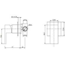 Смеситель для душа Cezares UNIKA-DIM-03/24 Золото 24 карат