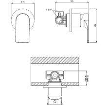 Смеситель для душа Cezares LAGOS-DIM-01 Хром