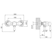 Смеситель для душа Margaroli Classica RU1005AA01BR Бронза