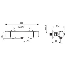Термостат для душа Oras Nova 7460U