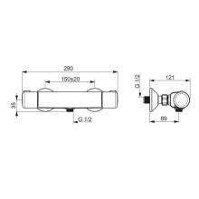 Термостат для душа Oras Nova 7460X