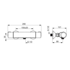 Термостат для душа Oras Nova 7460X
