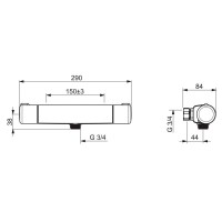 Термостат для душа Oras Nova 7461