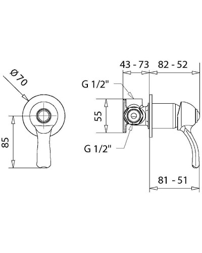 Смеситель для душа Migliore Grazia 29692 Бронза