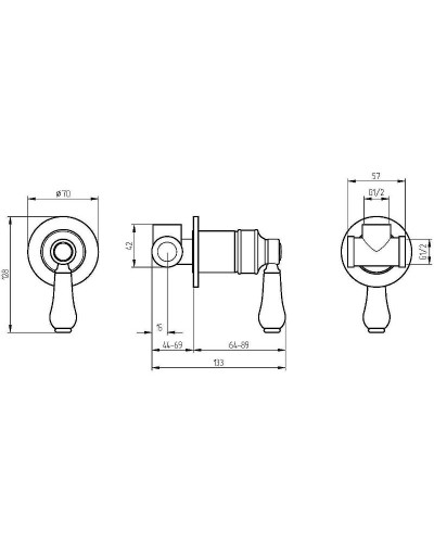 Смеситель для душа Migliore Ermitage Mini 28593 Золото