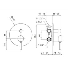 Смеситель для душа Migliore Fortis Gold 27986 Золото
