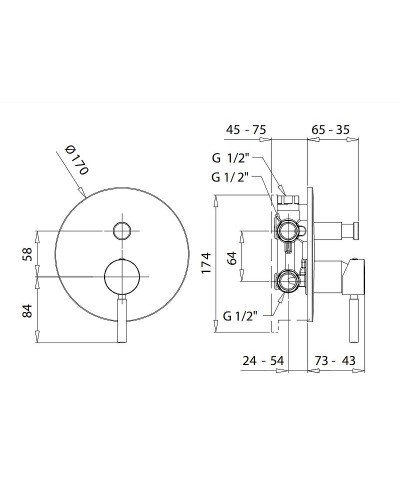 Смеситель для душа Migliore Fortis Gold 27986 Золото