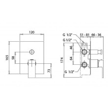 Смеситель для душа Migliore Kvant Gold 25401 Золото