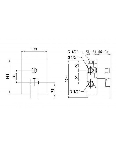 Смеситель для душа Migliore Kvant Gold 25401 Золото