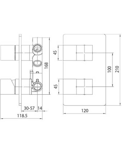 Смеситель для душа Bossini Cube New Z00062.030 Хром