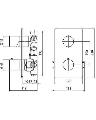 Смеситель для душа Bossini Oki New Z00002.073 с термостатом Черный матовый