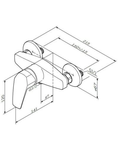 Смеситель для душа Am.Pm Gem F9020000
