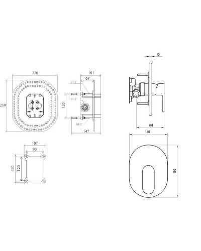 Смеситель для душа Ravak Chrome CR 066.00 X070057 Хром