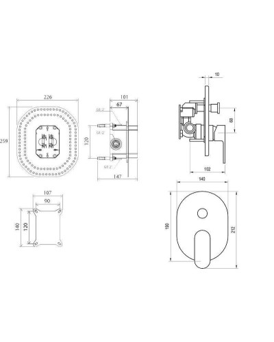 Смеситель для душа Ravak Chrome CR 065.00 X070056 Хром