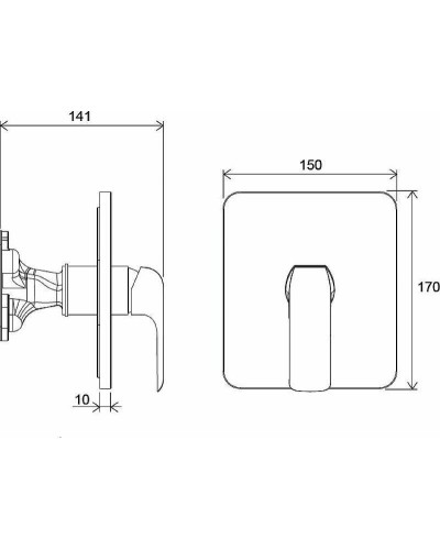 Смеситель для душа Ravak Flat FL 066.00 X070124 Хром