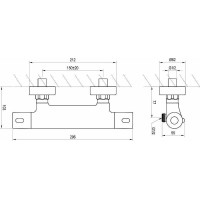 Смеситель для душа Ravak Termo 300 TE 033.00/150 X070096 с термостатом Хром