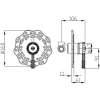 Смеситель для душа Zorg Antic A 105DK-SL