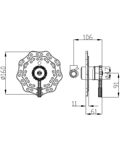 Смеситель для душа Zorg Antic A 105DK-SL