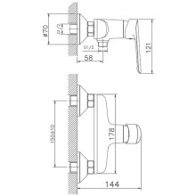 Смеситель для душа Haiba HB20198 Хром