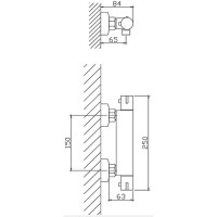 Смеситель для душа Haiba HB20809 с термостатом Хром