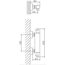Смеситель для душа Haiba HB20809 с термостатом Хром