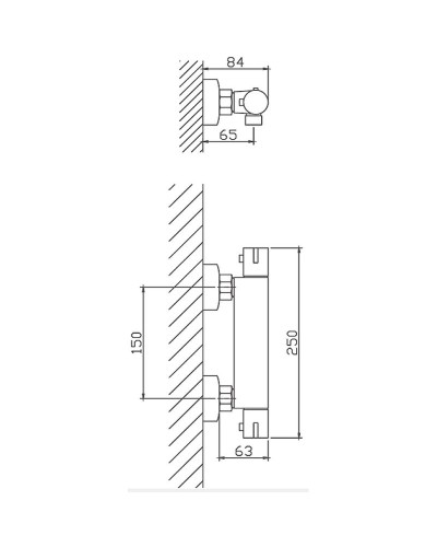 Смеситель для душа Haiba HB20809 с термостатом Хром