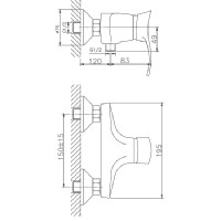 Смеситель для душа Haiba HB2001 Хром
