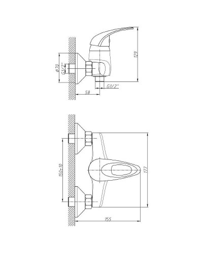Смеситель для душа Haiba HB2003 Хром