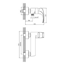Смеситель для душа Orange Astin M21-200cr