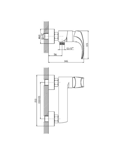 Смеситель для душа Orange Astin M21-200cr