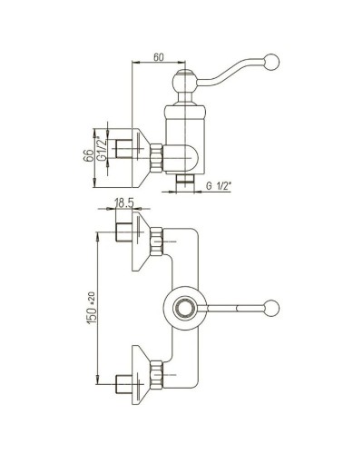 Смеситель для душа Paini Duomo 88CR5112SKM