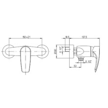 Смеситель для душа Paini Spider 67CR511SRR2KM