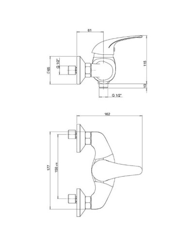 Смеситель для душа Paini Smile 39CR511KM
