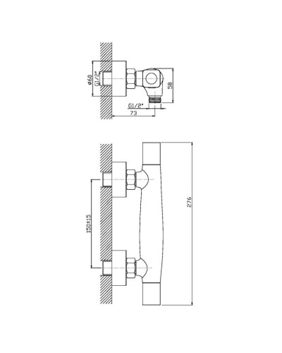 Смеситель для душа Orange Kristi M33-200cr