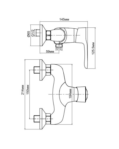 Смеситель для душа Aquanet Elements SD20067