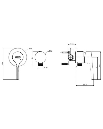 Смеситель для душа Jacob Delafon Elate E25754-CP Хром