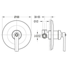 Смеситель для душа Cezares LIBERTY-F-DIM-01