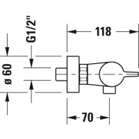 Термостат для душа Duravit B.1 B14220000010