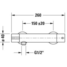 Термостат для душа Duravit B.1 B14220000010