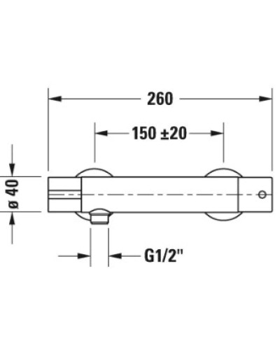 Термостат для душа Duravit B.1 B14220000010